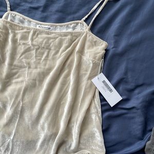 Reformation Ross Top in Almond